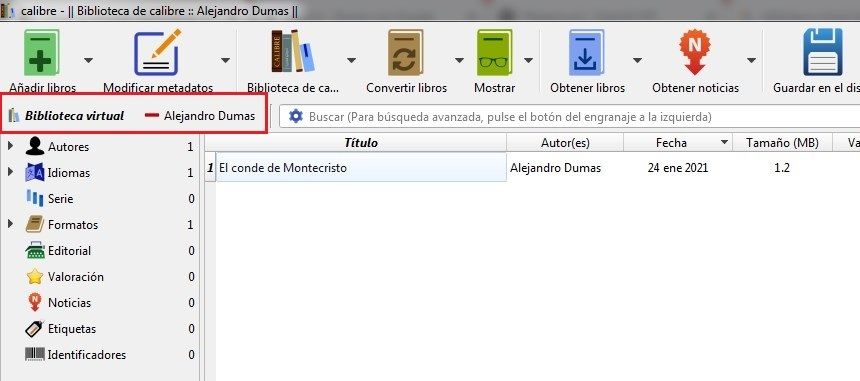 Menú biblioteca virtual